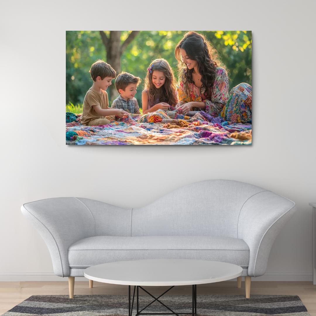 A Tapestry Of Love Threads Of Family Memories Custom Paintings Frame
