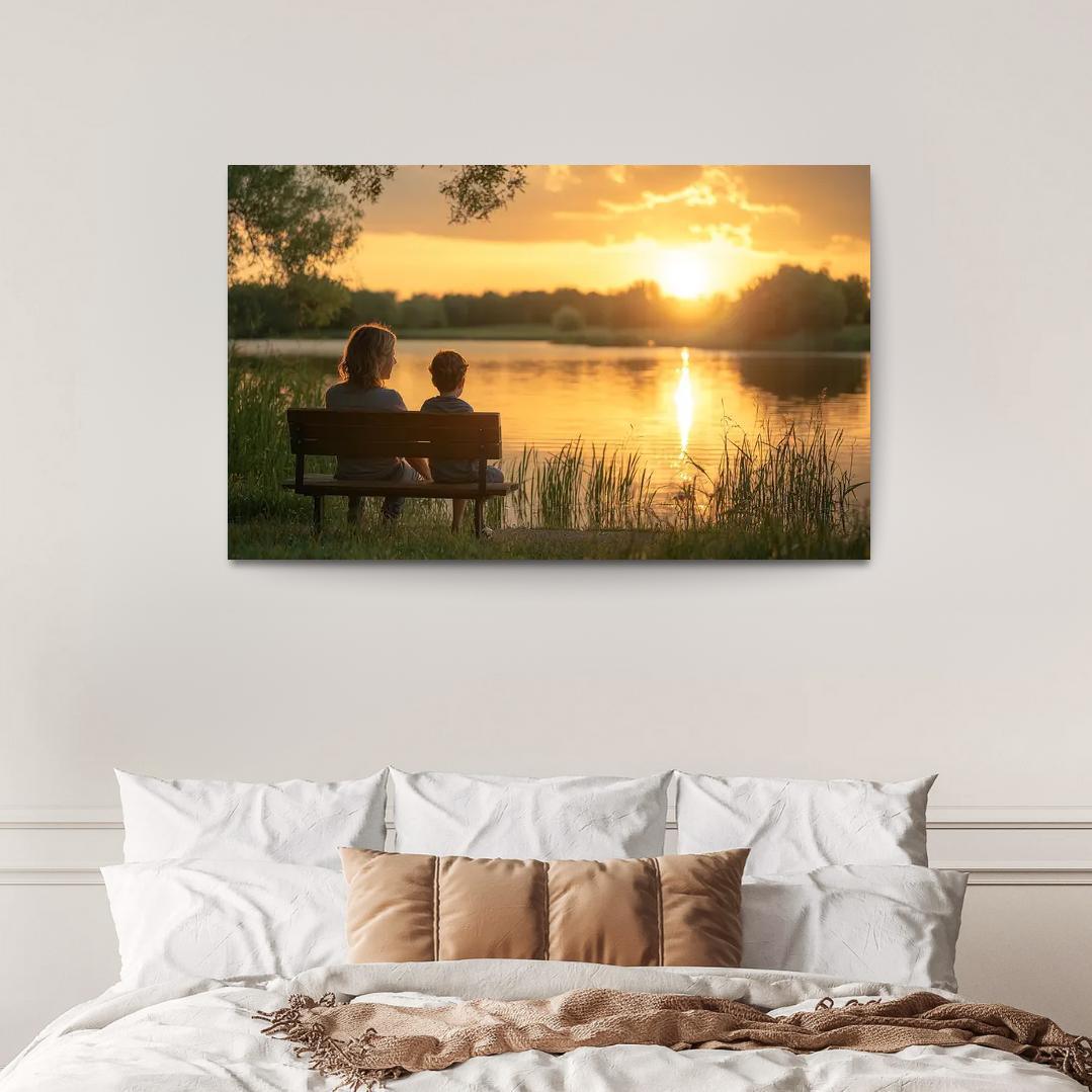 Moments Of Reflection A Mothers Guidance Custom Paintings Frame