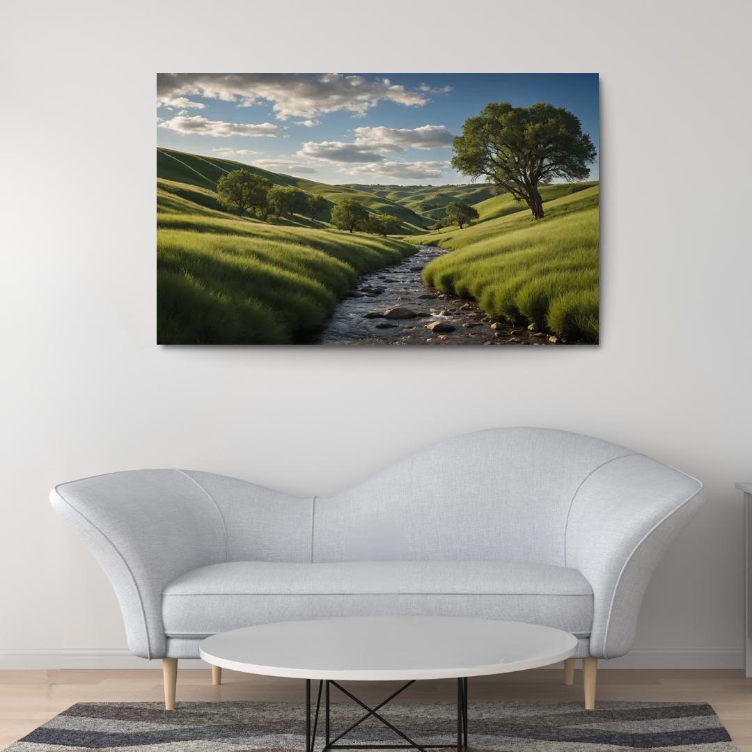 The Calming Vistas Of Verdant Hills Multi-panel Paintings