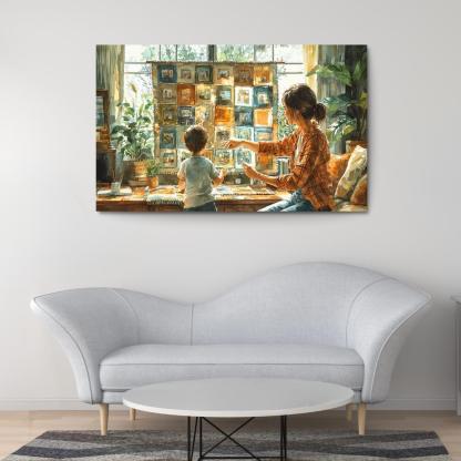 Threads Of Connection Weaving Memories Custom Paintings Frame
