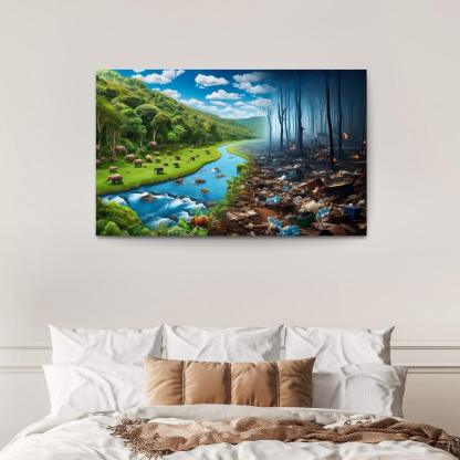 Nature's Cry Environmental Sustainability And Action Multi-panel Paintings