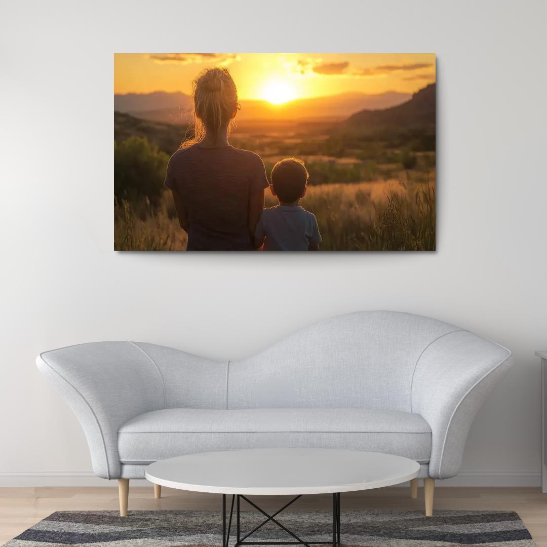 Her Silent Strength A Mothers Resilience Canvas Paintings Frame