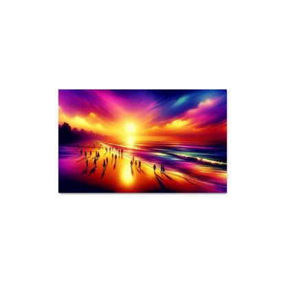 Shimmering Sands Sunset Beachwalks Abstract Paintings Frame