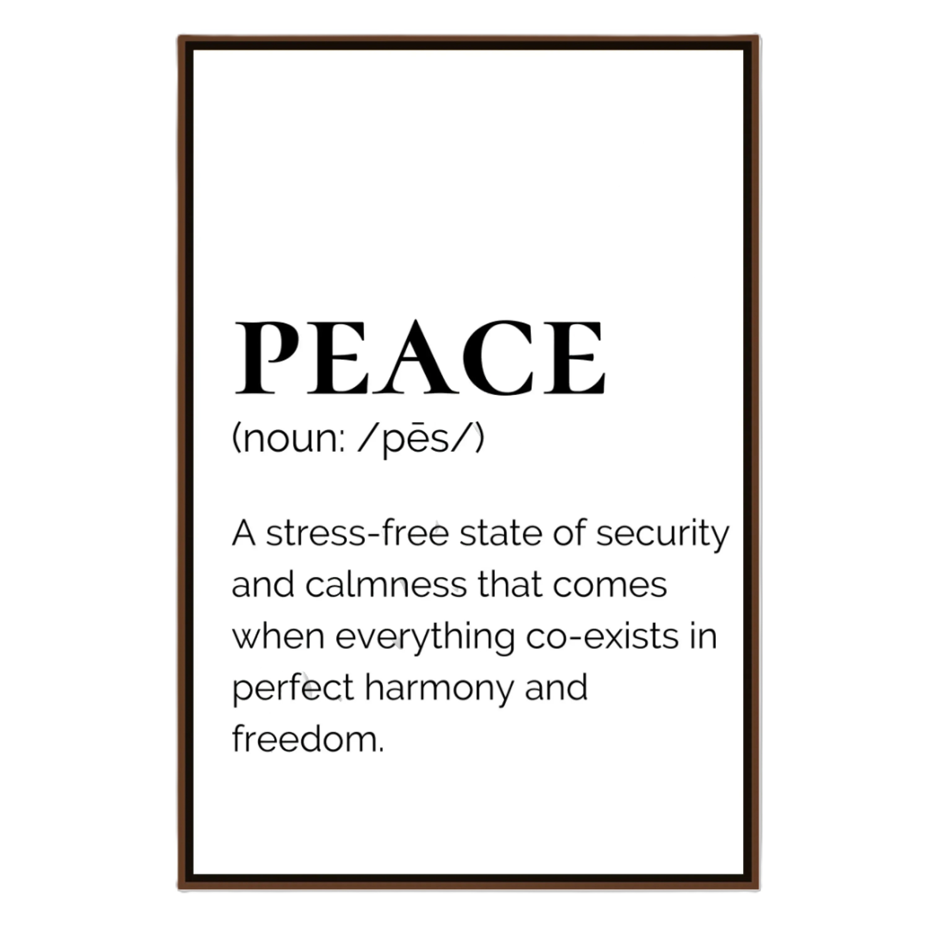 Modern Peace Quote Printed Canvas For Home Decor