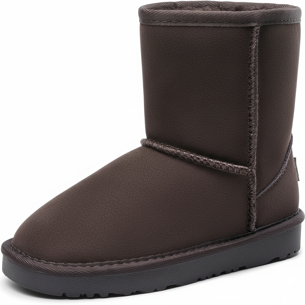 Girls And Boys Kids Faux Fur Lined Winter Snow Boots