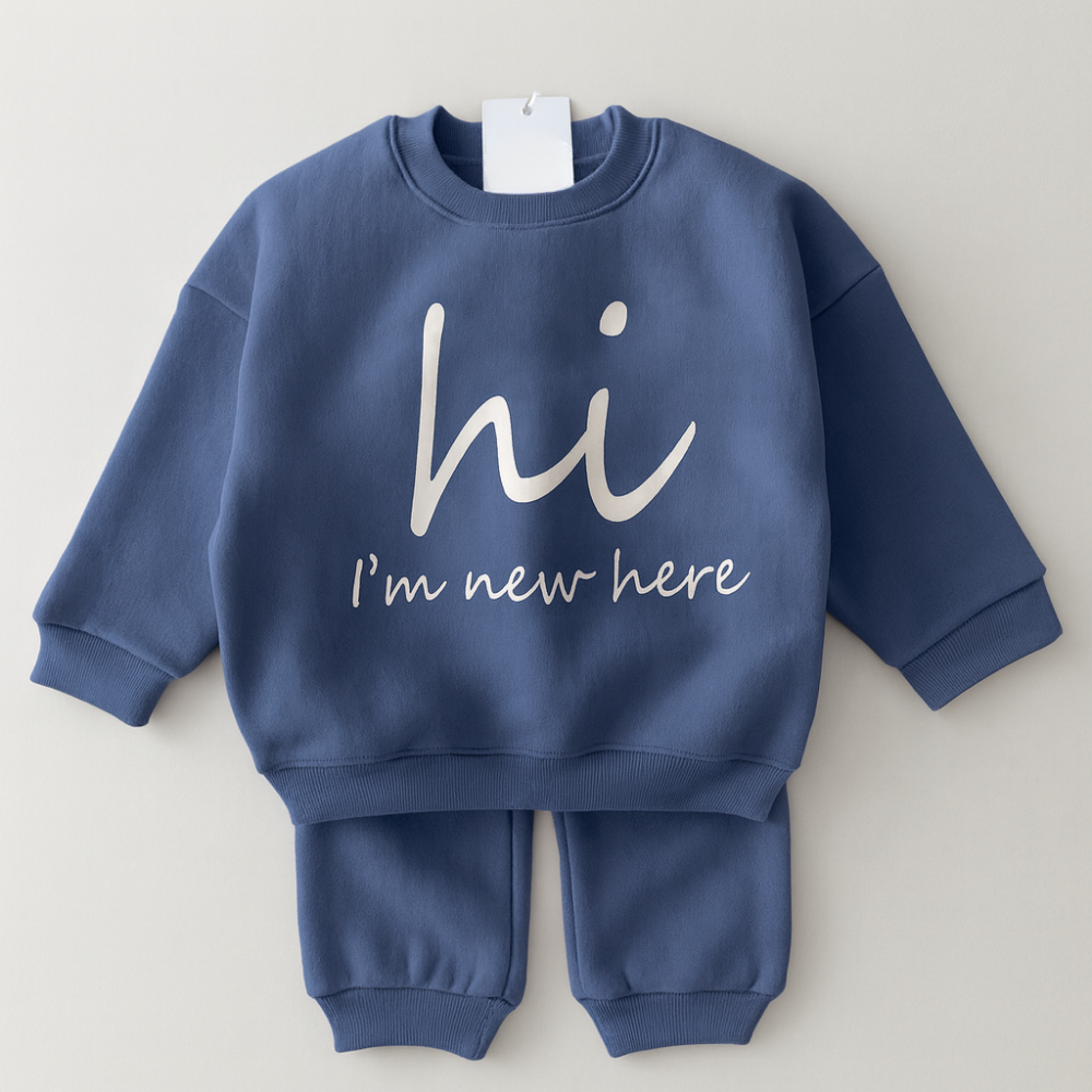 Hi I Am New Here Baby Casual Two Piece Outfit