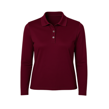 Girls Long Sleeve Pique Polo