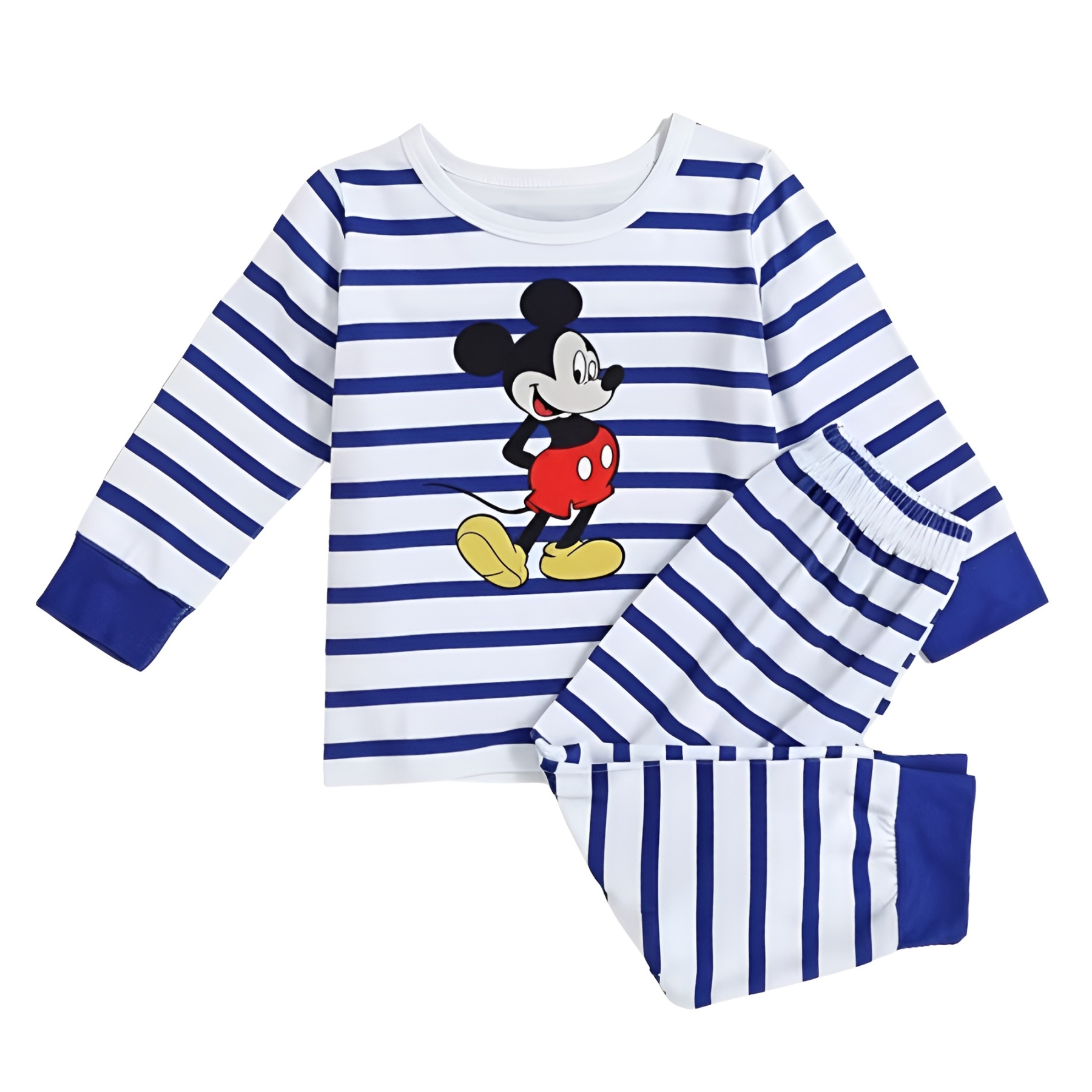 Striped Cartoon Print Kids Pajama Set