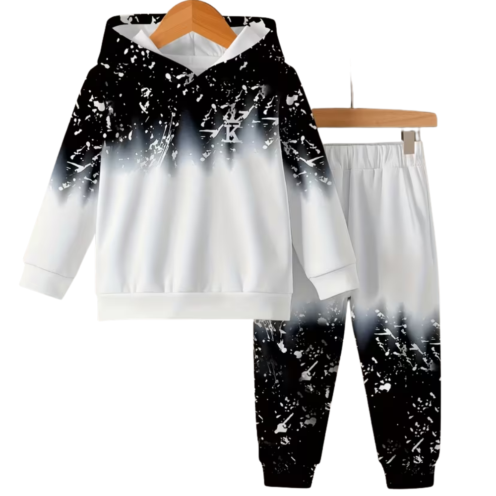 Stylish Hoodie And Pants Set With For Boys