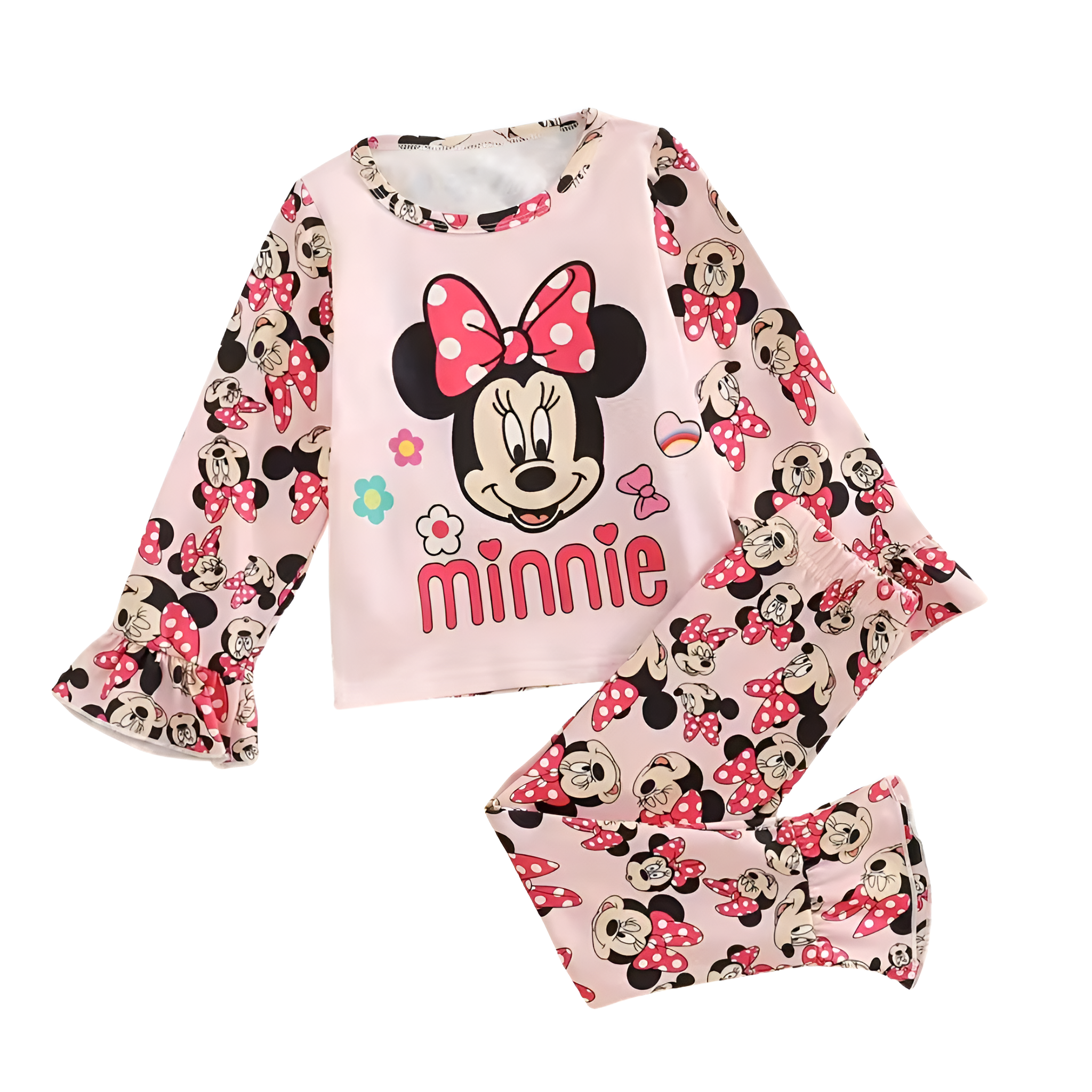 Character Bow Print Kids Pajama Set