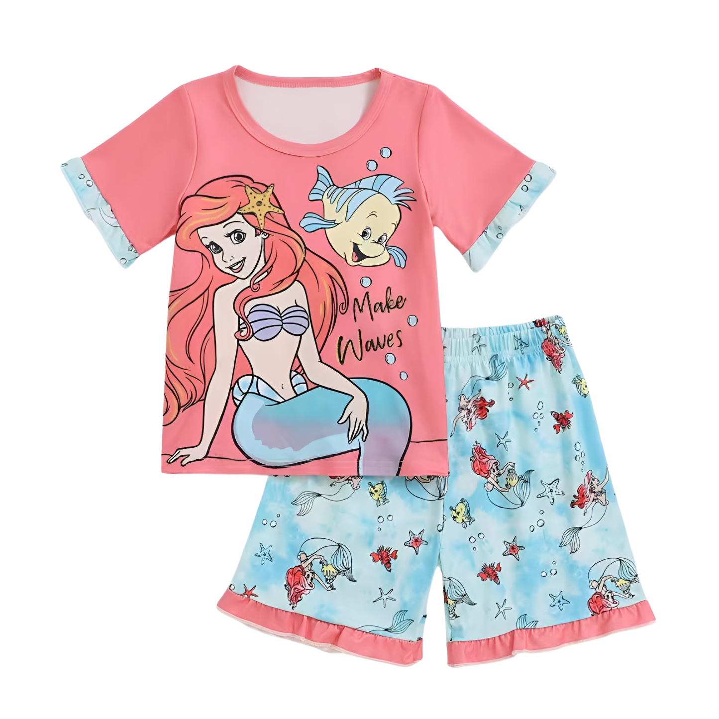 Mermaid Character Kids Pajama Sleepwear Set
