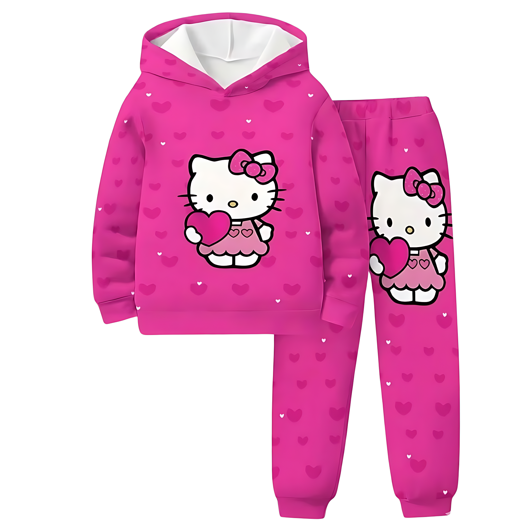 Kids 3D Cartoon Hoodie and Trousers Set