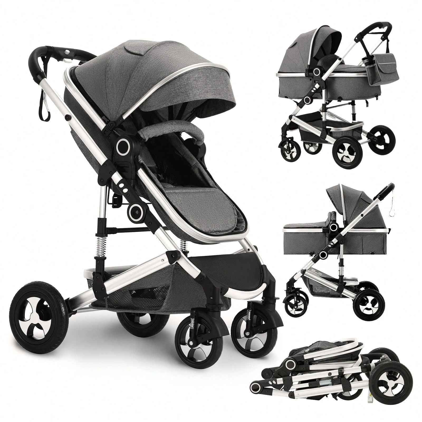 Todefull Dual Mode Reversible Bassinet Stroller