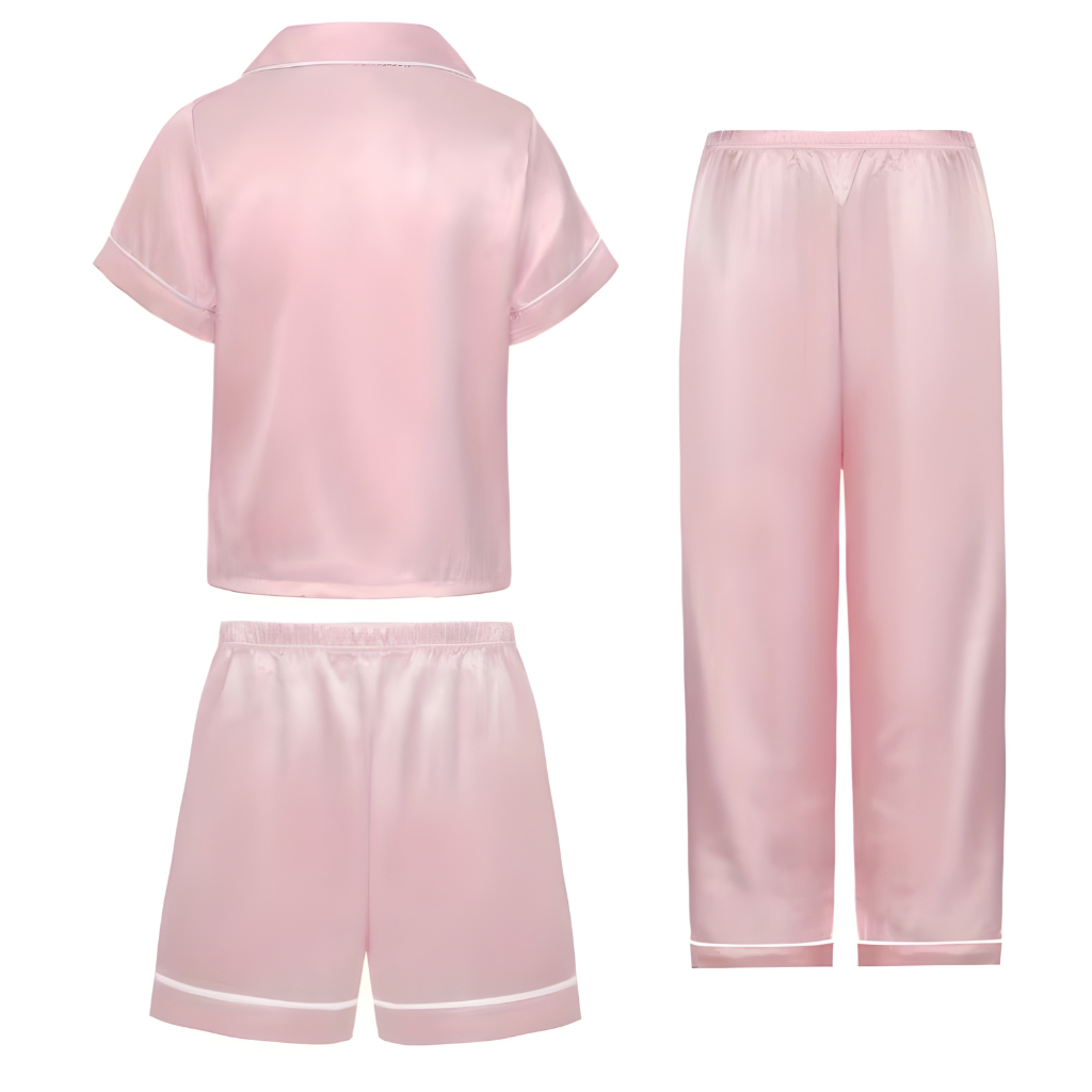 Three Piece Casual Pajama Set For Girls