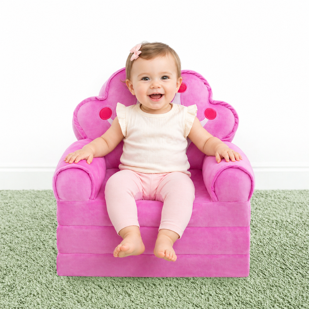 Kids Foldable Sofa Bed Princess Chair For Toddlers