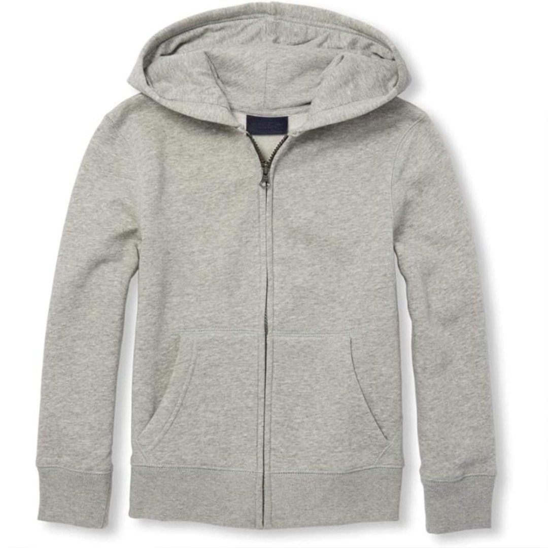 Long Sleeve Hooded Full Zip Front Sweatshirt For Boy