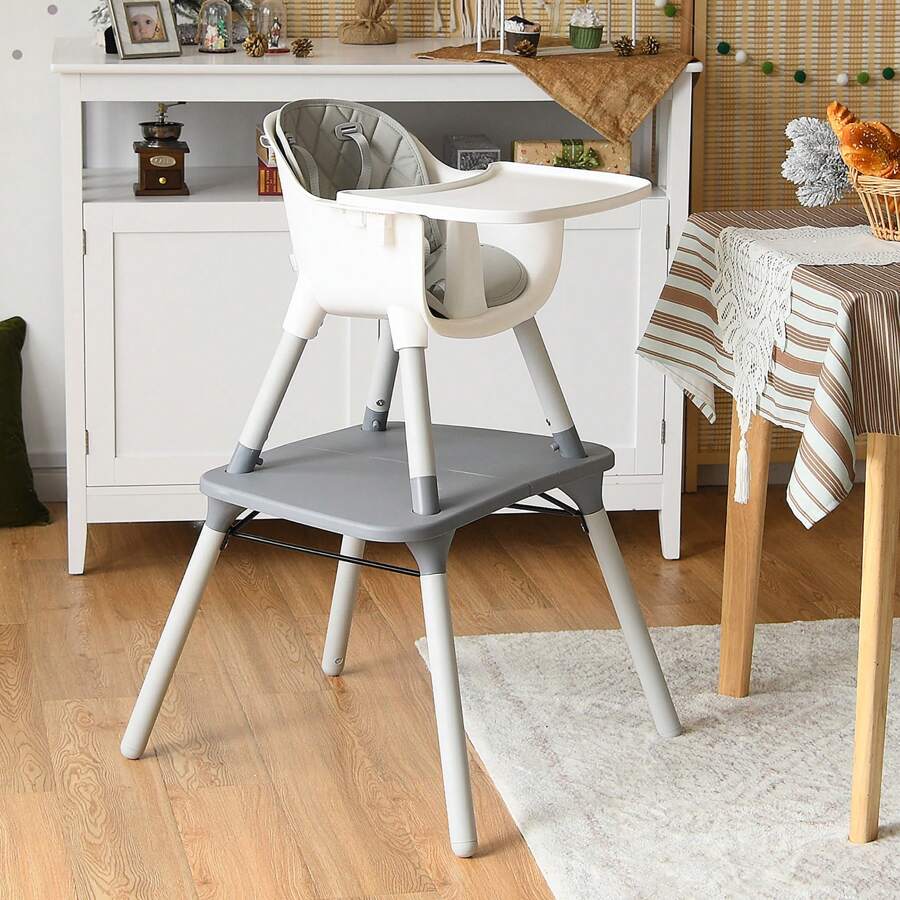 4 In 1 Convertible High Chair Set Pu For Kids