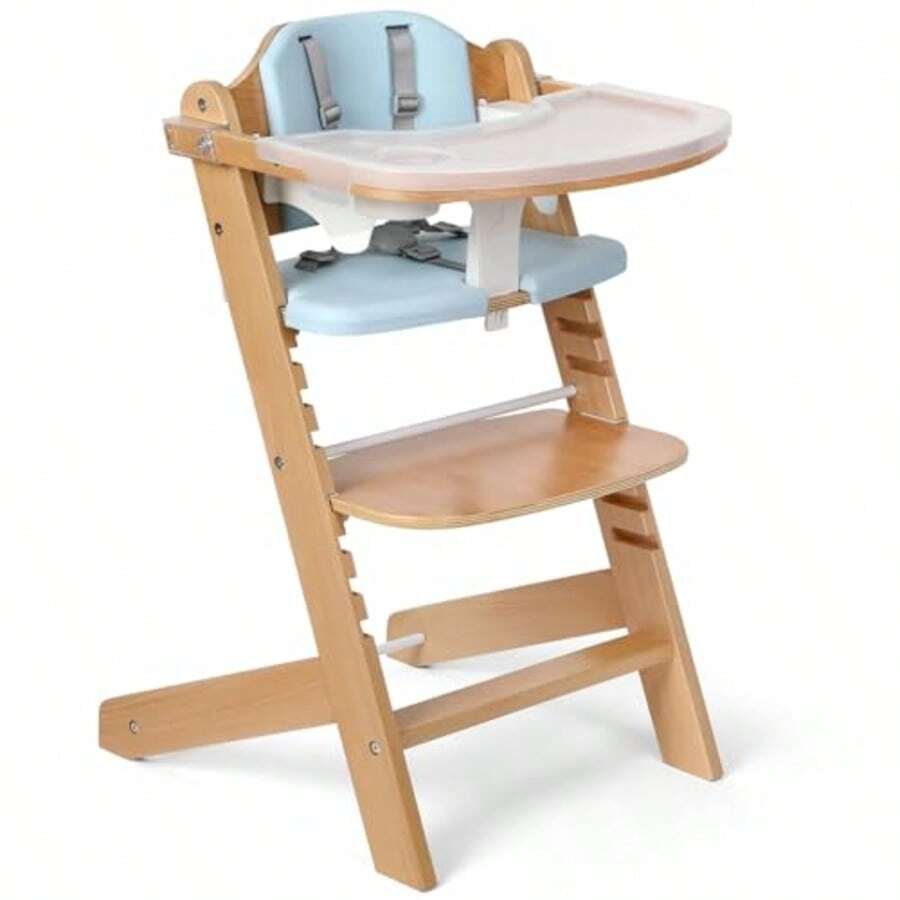 3 In 1 Convertible Wooden High Chair Adjustable For Toddlers