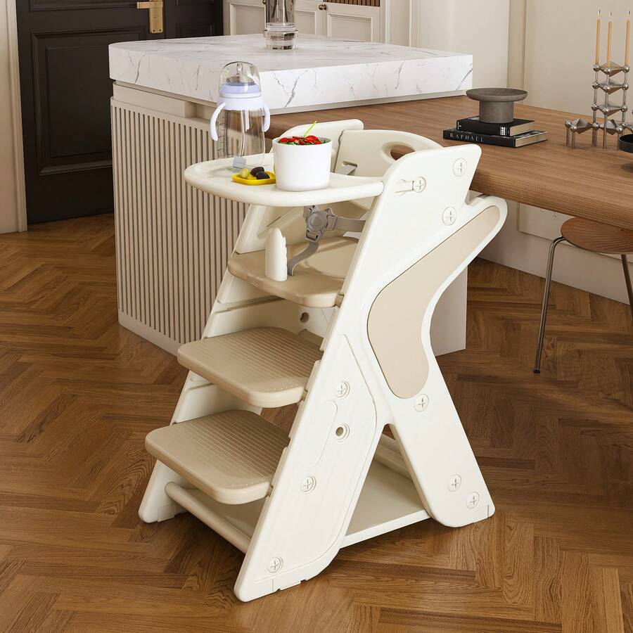 3in1 Convertible High Chair And Learning Tower For Kids Toddler Booster Seat Antislip Step Stool