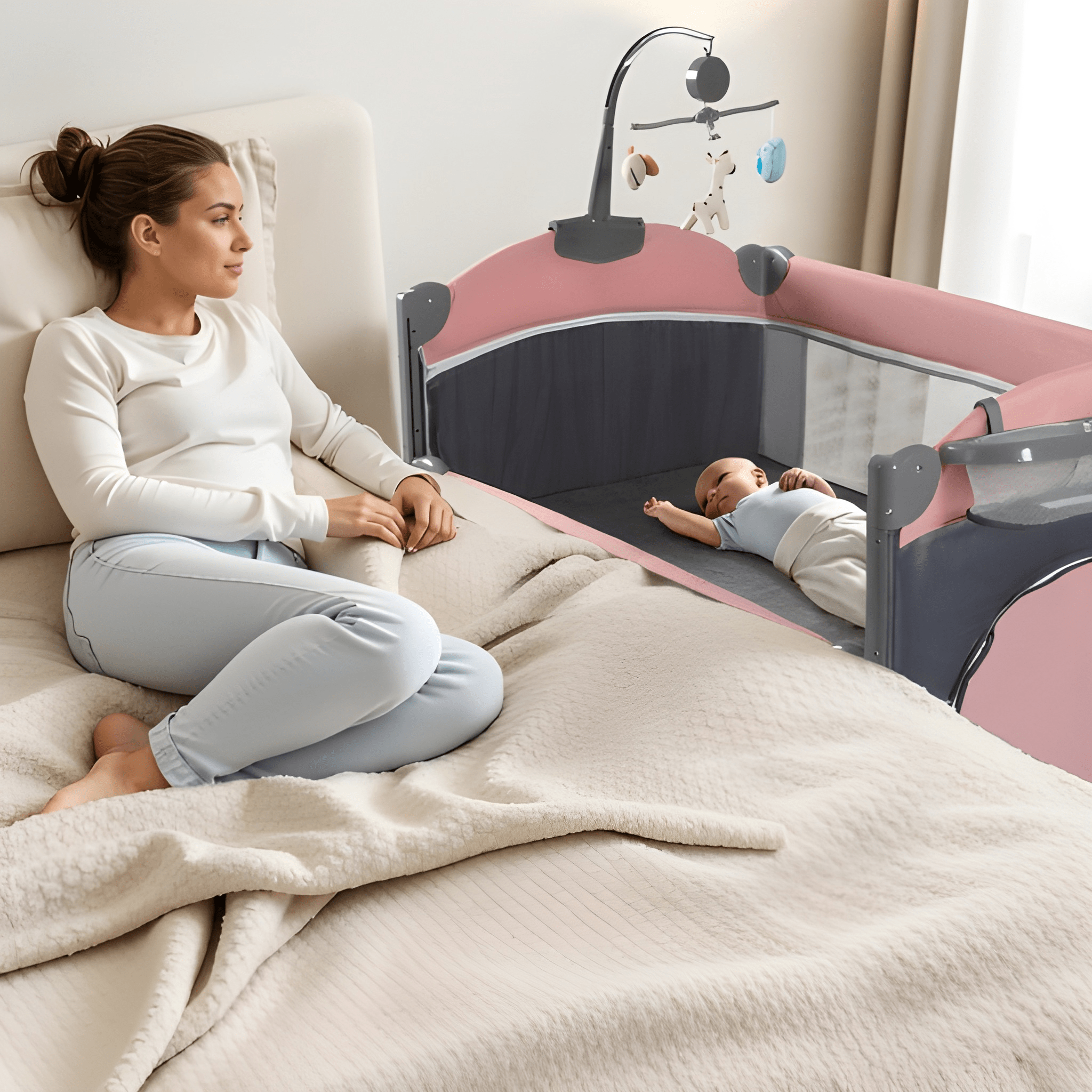 5 In 1 Baby Playpen Pack With Diaper Changer And Music Toy