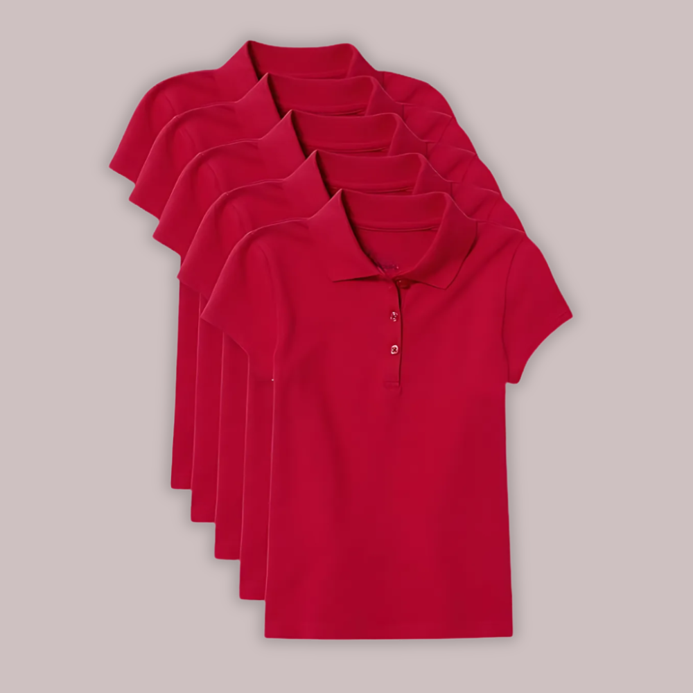 Pack Of 5 Short Sleeve Pique Shirt