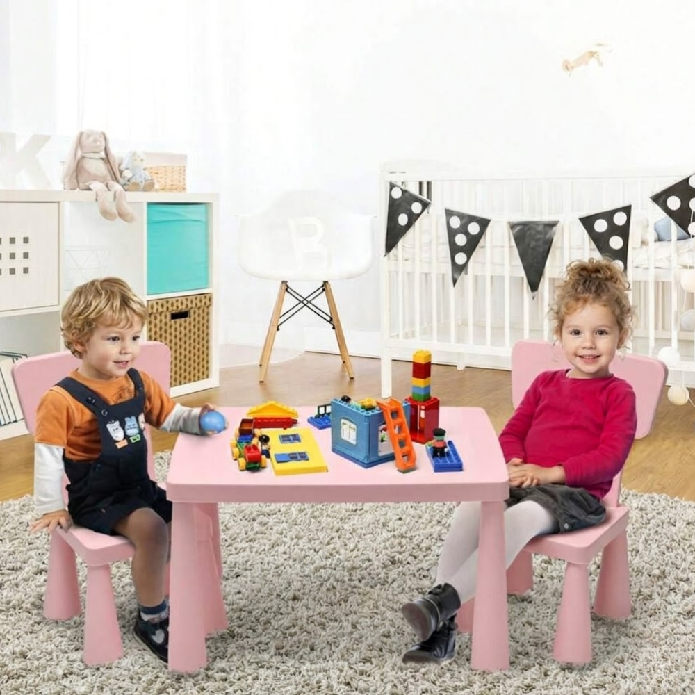  Kids Table 2 Chairs Set Toddler Activity Play Dining Study Desk Gift