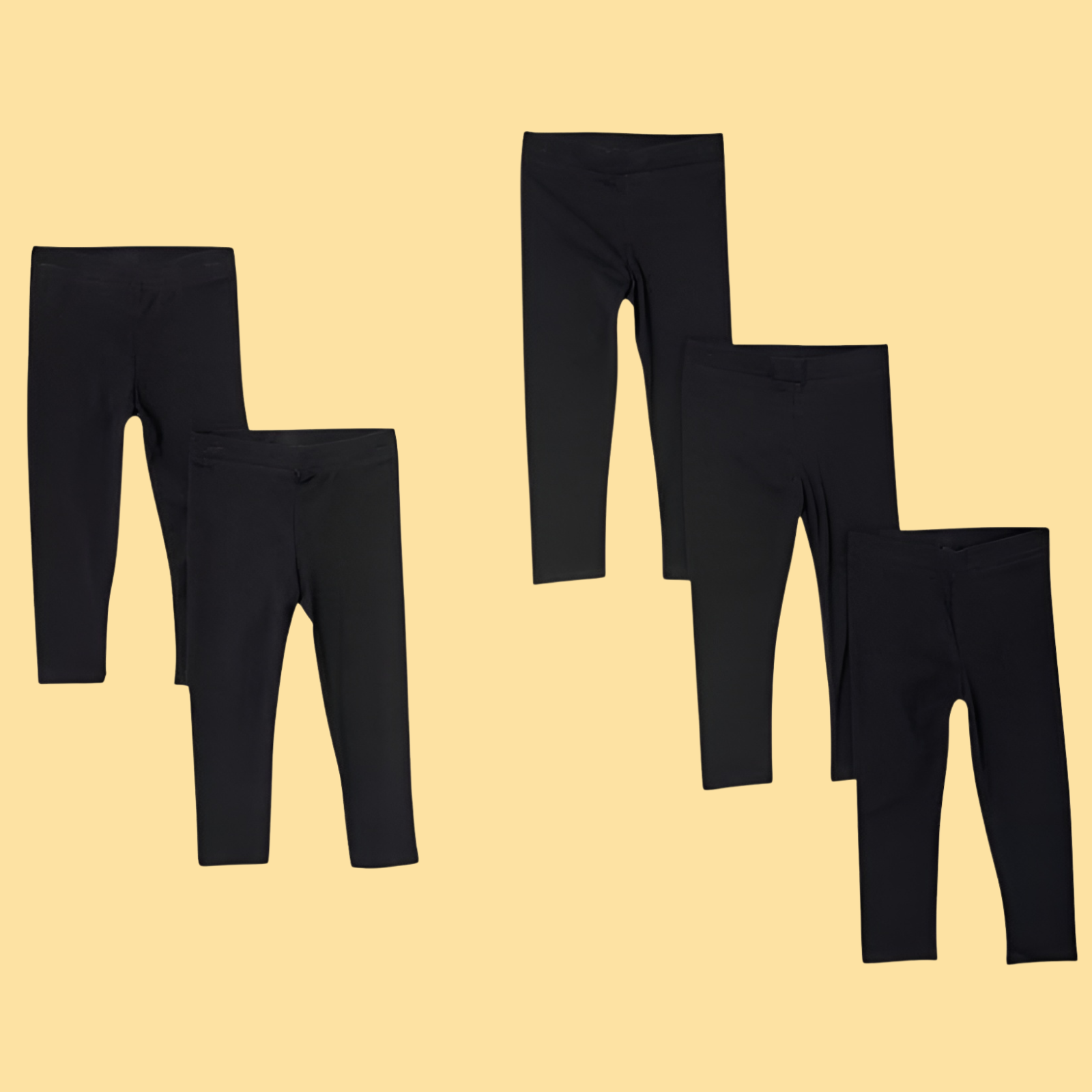 Girls and Toddlers Leggings Pack of 5