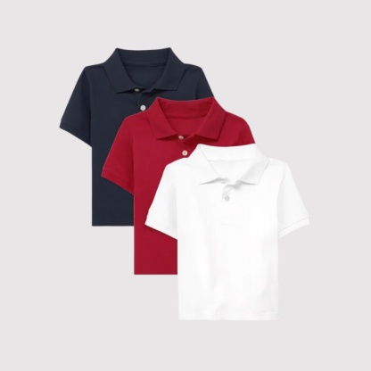 Pack of 3 Baby and Toddler Boys Short Sleeve Polo Shirt