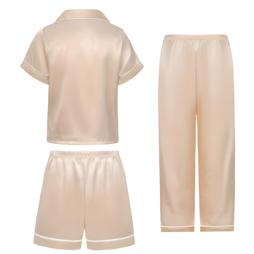 Three Piece Casual Pajama Set For Girls