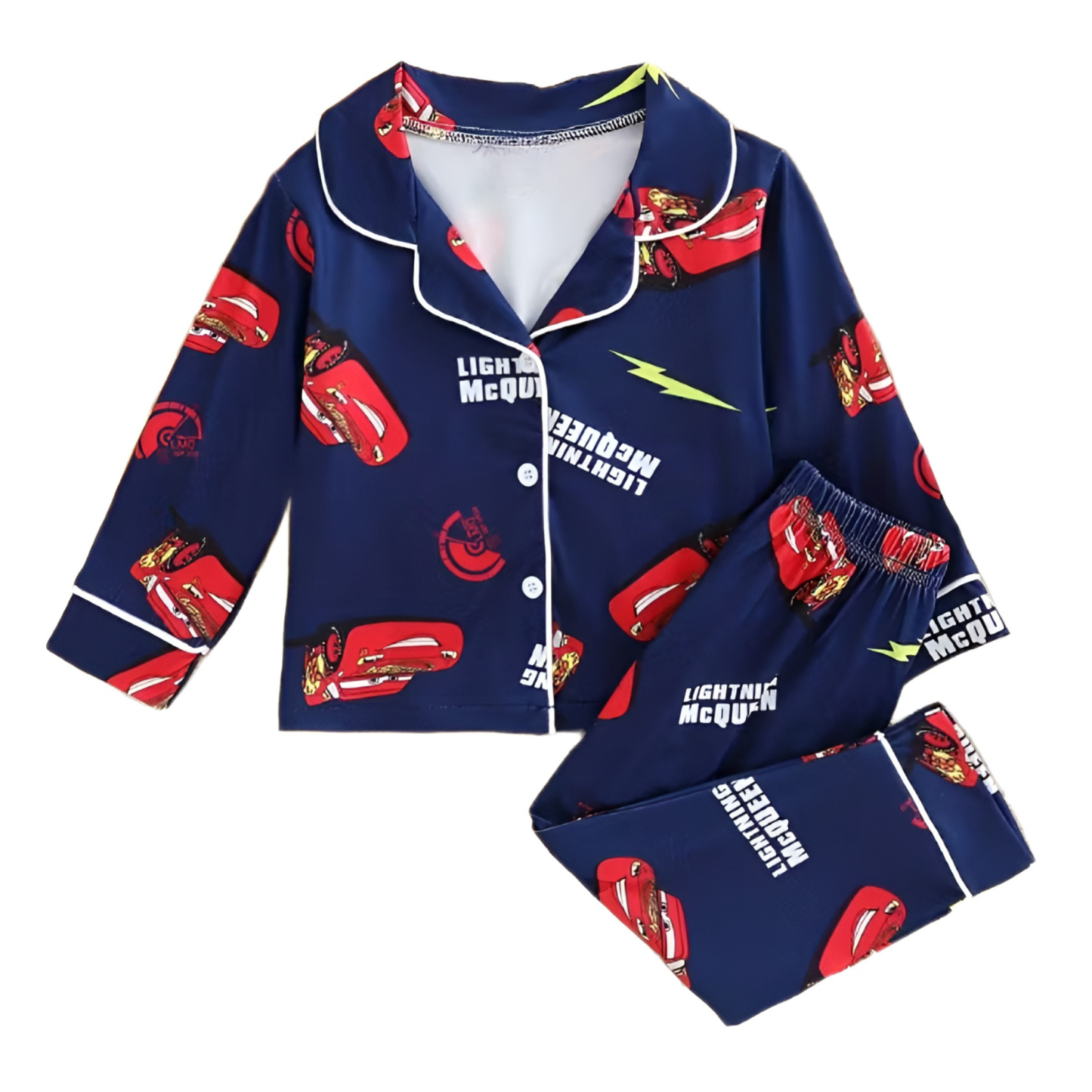 Lightning McQueen Print Pajama Set For Boys