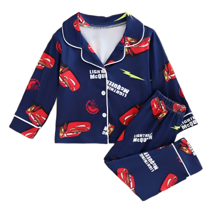 Lightning McQueen Print Pajama Set For Boys