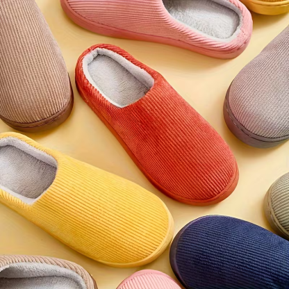 Striped Slip On Slippers For Kids With Soft Fabric