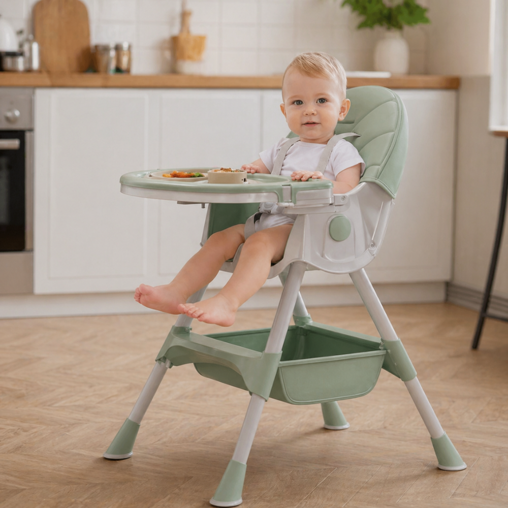 5 In 1 Convertible High Chair Foldable For Babies Toddlers
