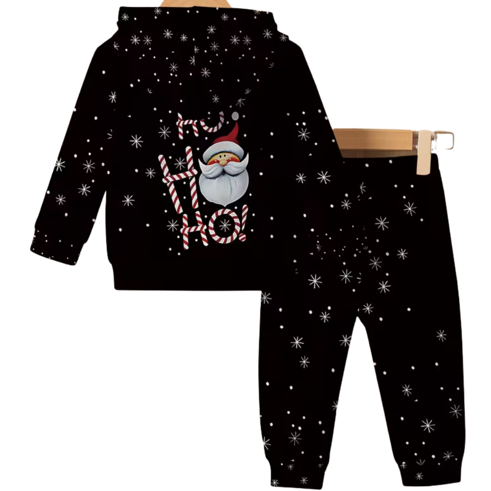 Christmas Themed Hoodie Pants Set For Boys