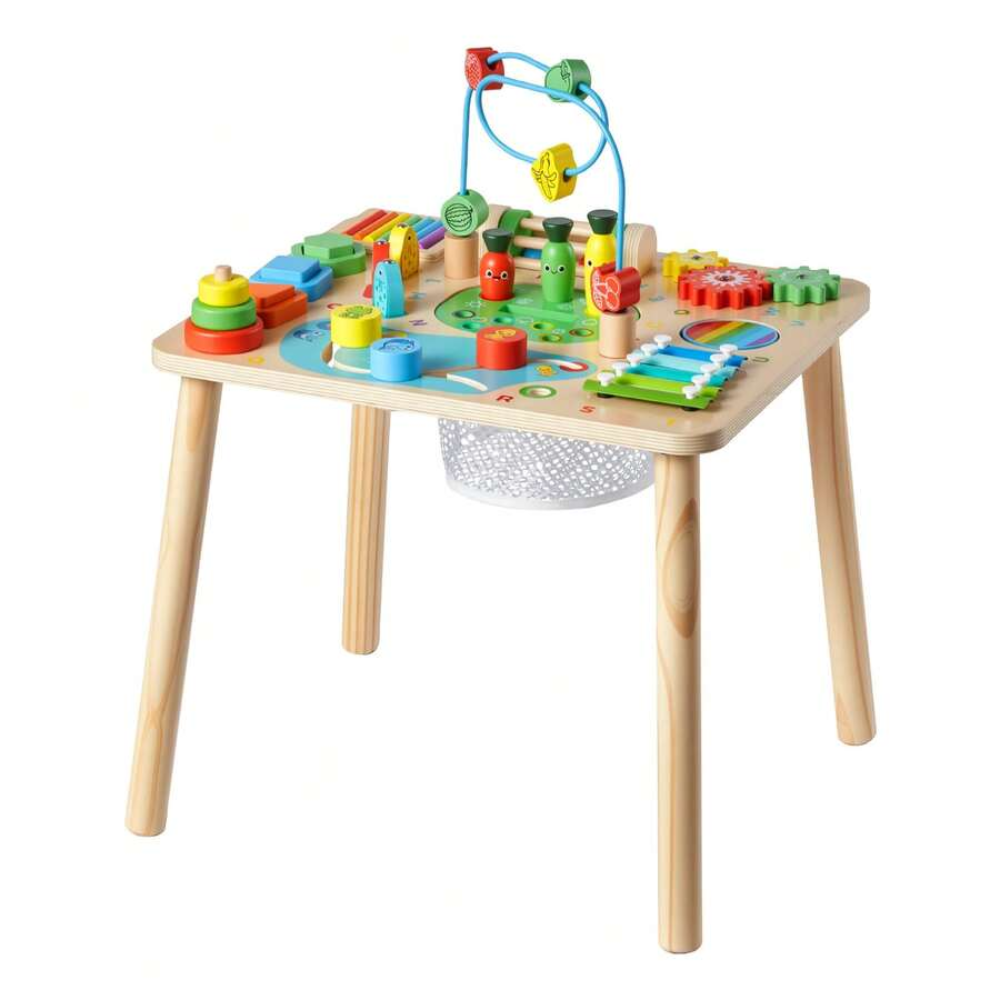Wooden Activity Table 13 1 Learning Desk For Toddler Play