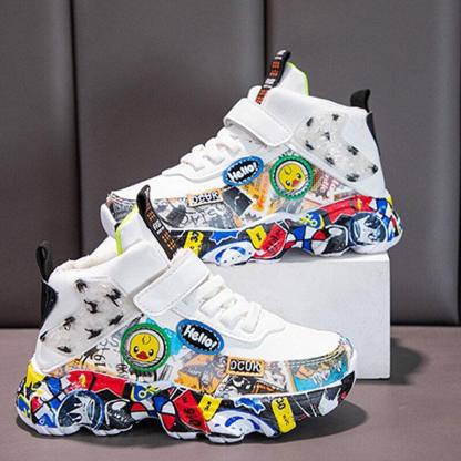 Children's Graffiti Style Sneakers-Children Pajamas