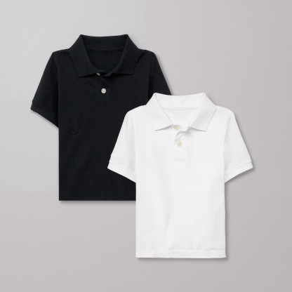 2 Pieces Baby And Toddler Uniform Soft Pique Polo T Shirt