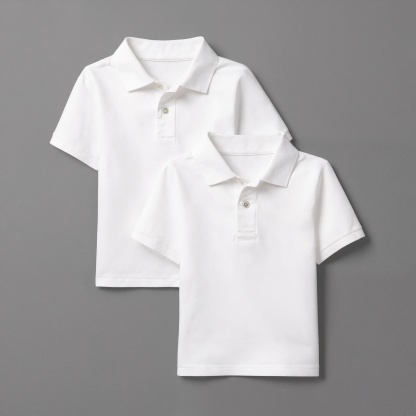 2 Pieces Baby And Toddler Uniform Soft Pique Polo T Shirt