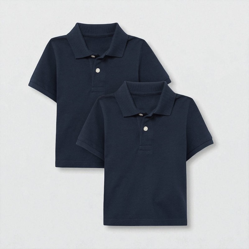 2 Pieces Baby And Toddler Uniform Soft Pique Polo T Shirt