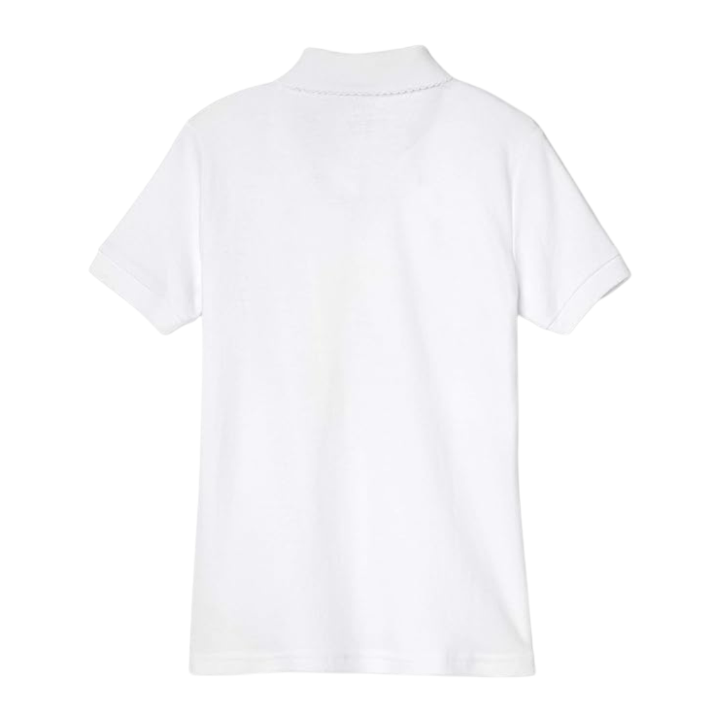 Girls Short Sleeve Picot Collar School Uniform Shirt