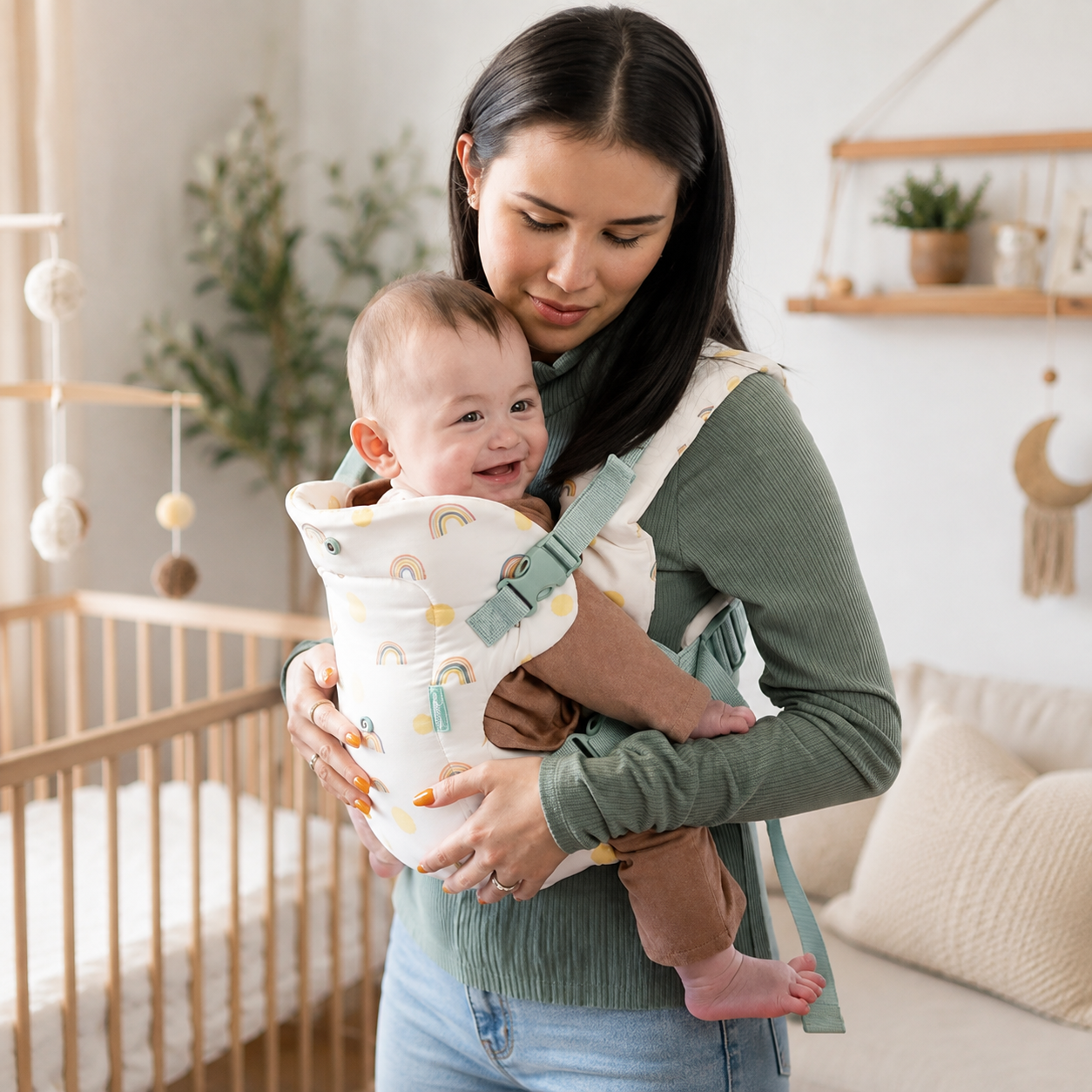 4 In 1 Baby Carrier With Lumbar Support For Infants And Toddlers Use