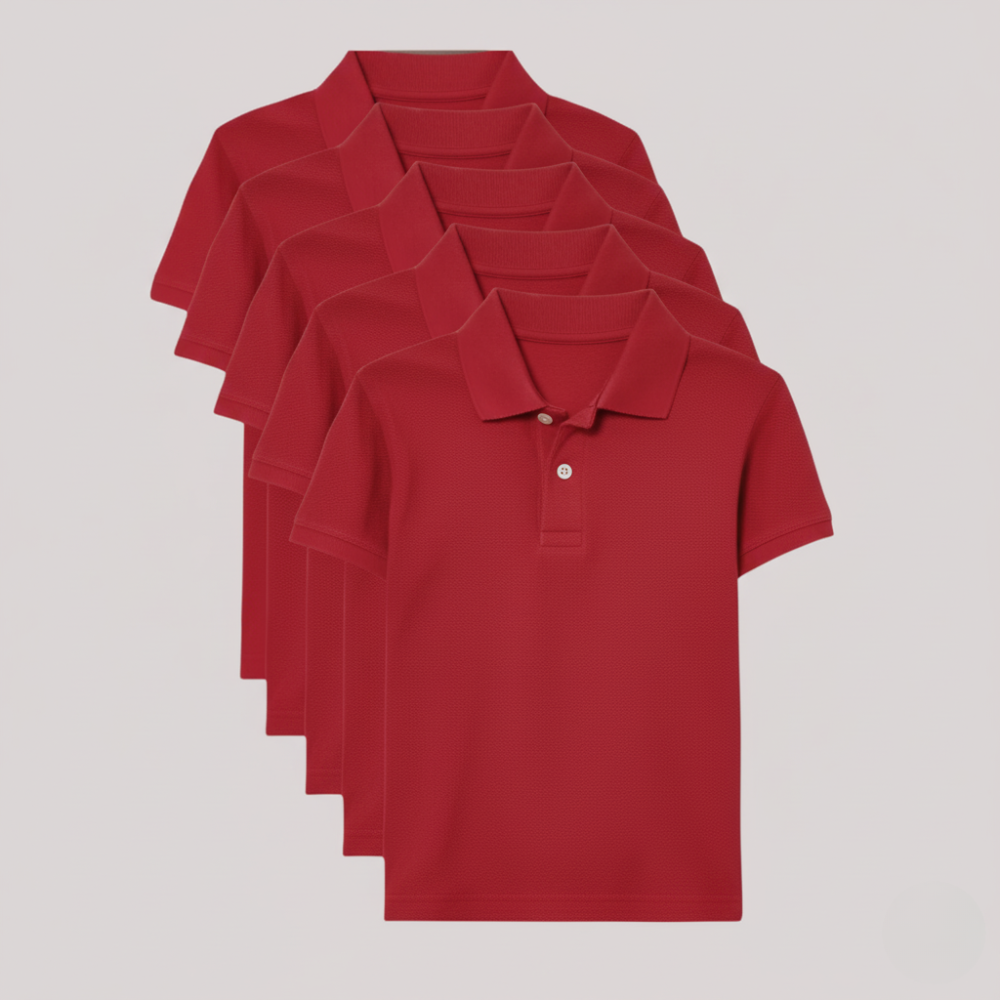 Pack of 5 Baby and Toddler Boys Short Sleeve Polo Shirt