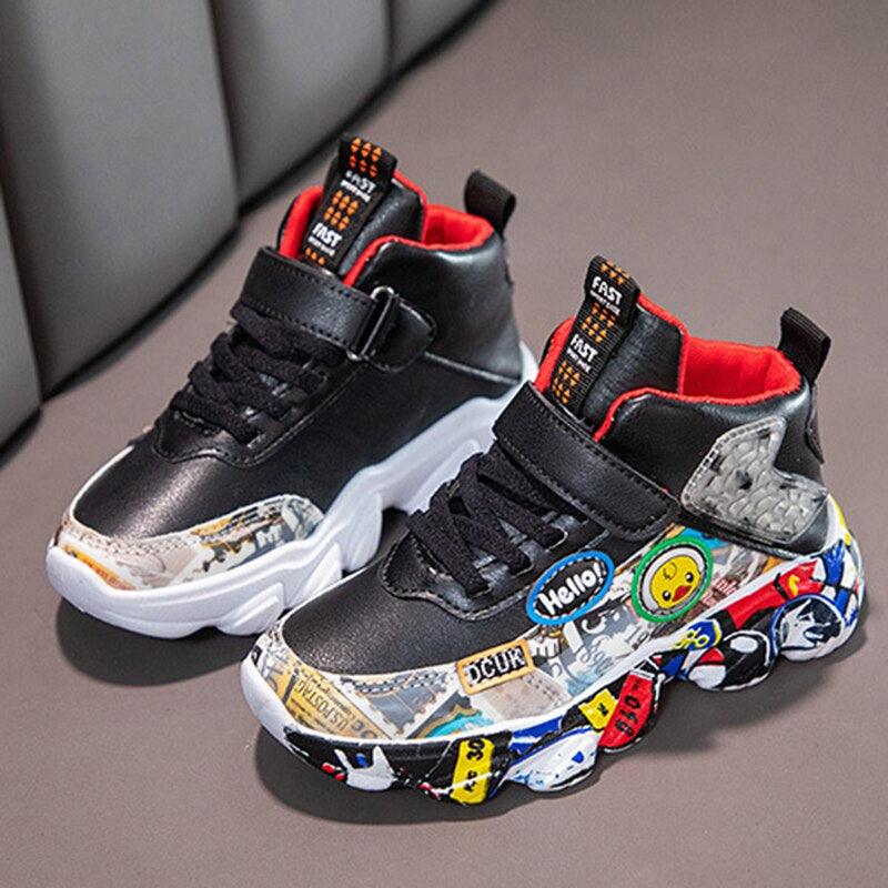 Children's Graffiti Style Sneakers-Children Pajamas