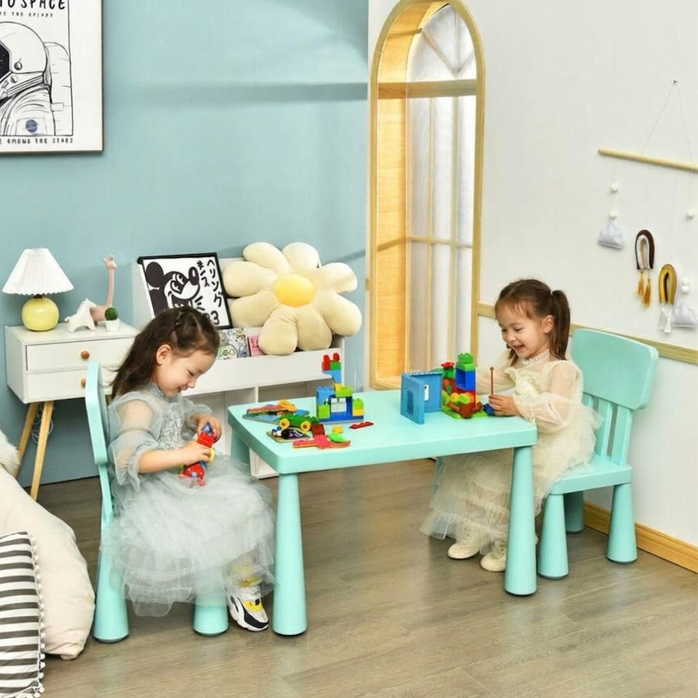  Kids Table 2 Chairs Set Toddler Activity Play Dining Study Desk Gift