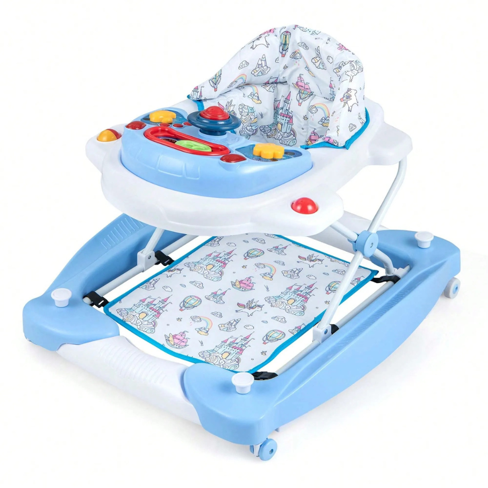 6-in-1 Adjustable Baby Walker Activity Center With Music