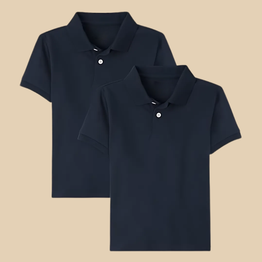 Pack Of 2 Boys Multipack Short Sleeve Pique Polo T Shirts