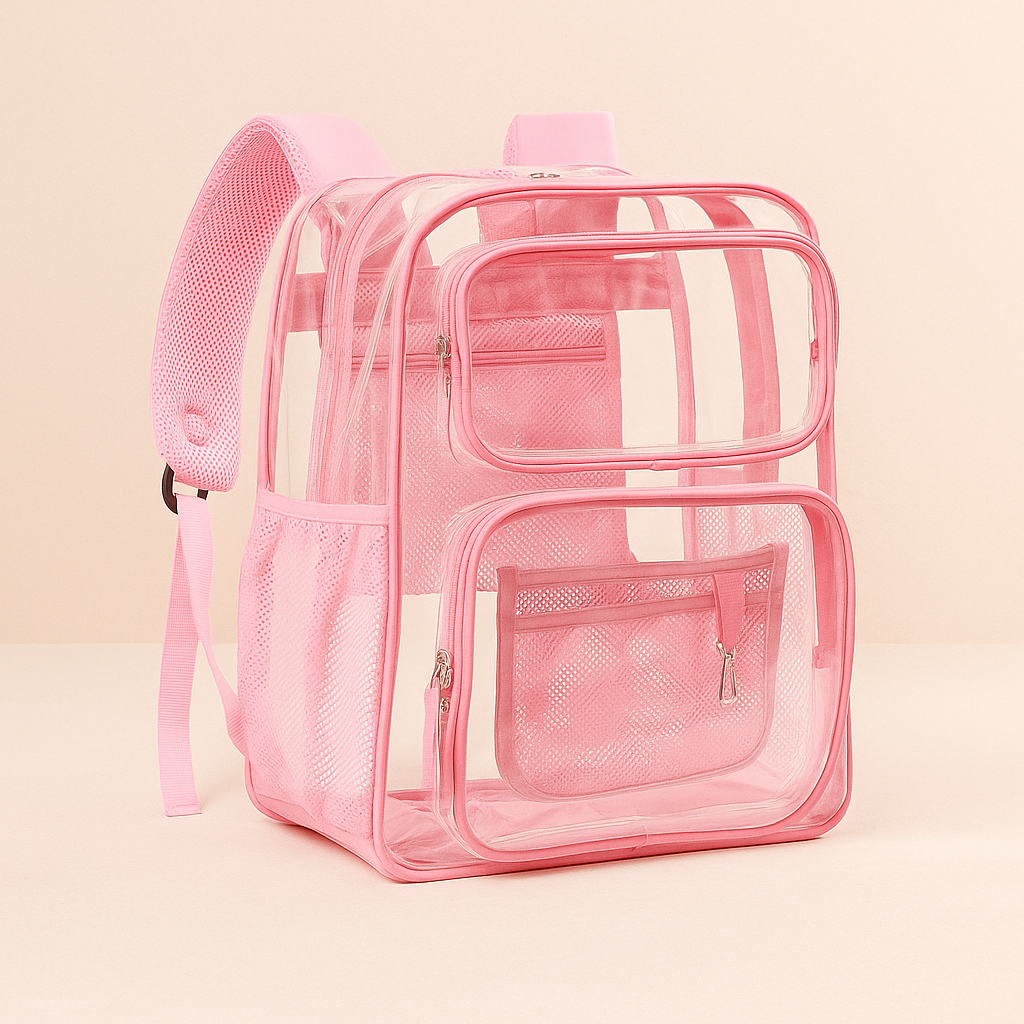 17 Inch Large Heavy Duty Clear Bookbag Backpack For School