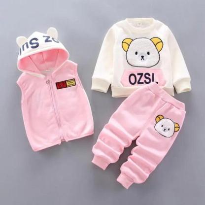 Cartoon Cat Hoodie Set - Children Pajamas