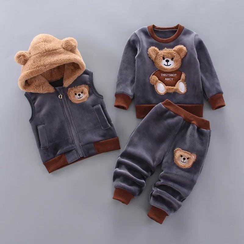Cartoon Cat Hoodie Set - Children Pajamas