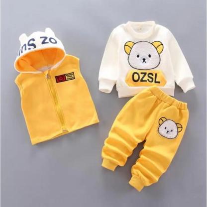Cartoon Cat Hoodie Set - Children Pajamas